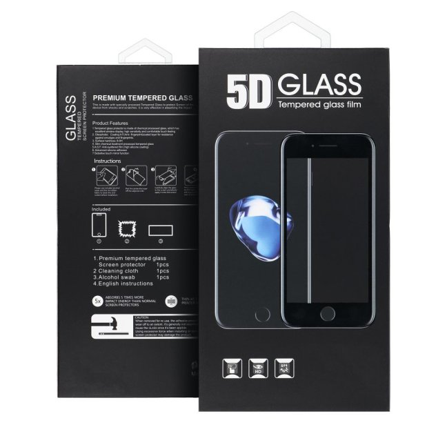 5D celolepiace tvrdené sklo - Apple iPhone 16 čierne