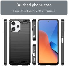 CARBON Zadný obal pre Xiaomi Redmi 12 - čierny
