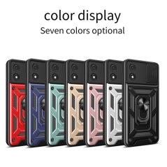 SLIDING ARMOR Tvrdený kryt pre Motorola Moto E13 - modrý