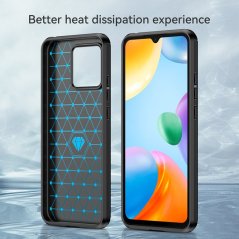 CARBON Zadný obal pre Xiaomi Redmi 10C - čierny