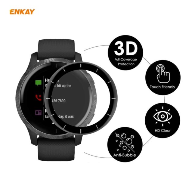 3D Ochranná fólia Garmin Vivoactive 4 / Garmin Venu 2 čierna