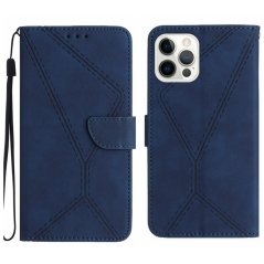 STITCHING Knižkové puzdro pre Apple iPhone 13 Pro - modré