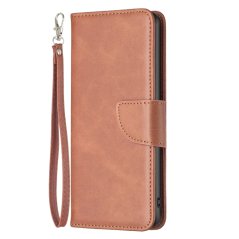 LAMBSKIN Knižkové puzdro pre Xiaomi Redmi A1 / Redmi A2 - hnedé