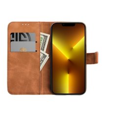 TENDER Knižkové puzdro pre Xiaomi Redmi Note 13 5G - hnedé
