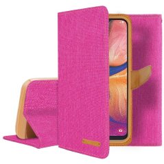 Knižkové puzdro Smart CANVAS na Samsung Galaxy A20e - ružovo hnedé