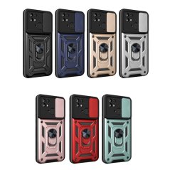 SLIDING ARMOR Tvrdený kryt pre Xiaomi Redmi 10C - modrý