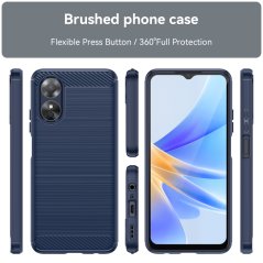 Silikónový kryt na Oppo A17 - CARBON modrý