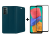 9D SKLO + PUZDRO 2v1 pre Samsung Galaxy M13 - Knižkové Smart Magnet zelené
