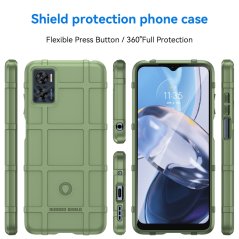 SKLO + PUZDRO 2v1 pre Motorola Moto E22 / E22i - Tvrdené COVERAGE zelené