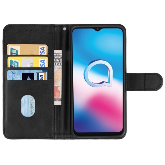 9D SKLO + PÚZDRO 2v1 pre Alcatel 3X 2020 - Knížkove Solid čierne