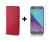 SKLO + PÚZDRO 2v1 pre SAMSUNG GALAXY J3 2017 Knižkové červené