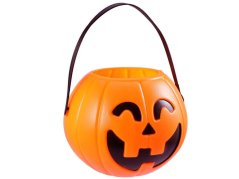 Veľký kontajner na halloweenske vedro na tekvicové cukríky