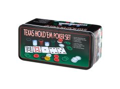 Texas poker set žetóny 200ks kariet podložka