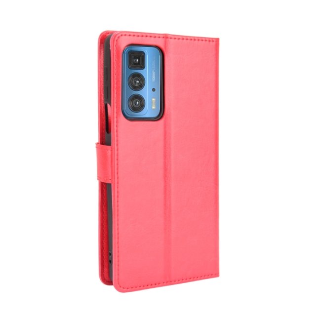 9D SKLO + PÚZDRO 2v1 pre Motorola Moto Edge 20 Pro - Solid červené