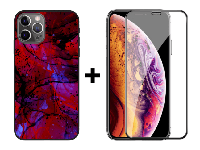 9D SKLO + KRYT 2v1 pre Apple iPhone 12 / 12 Pro - Pattern 014
