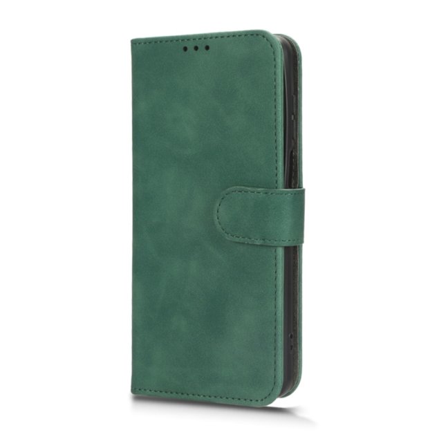 9D SKLO + PUZDRO 2v1 pre Motorola Moto G23 / G13 - Knižkové puzdro SOLID zelené