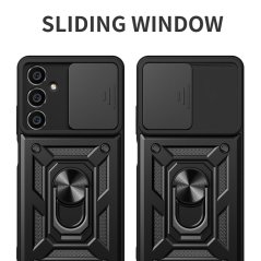 SKLO + KRYT 2v1 pre Samsung Galaxy A05s - Tvrdený ARMOR SLIDE zlatý