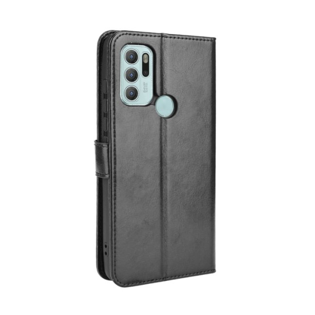 9D SKLO + PÚZDRO 2v1 pre Motorola Moto G60s - Knížkove puzdro Solid čierne