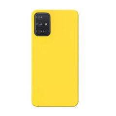 MATT Silikónový Zadný kryt pre Samsung Galaxy A71 - žltý