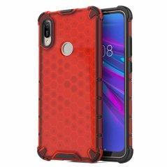 Tvrdený kryt pre Huawei Y6 2019 - HONEYCOMB červený