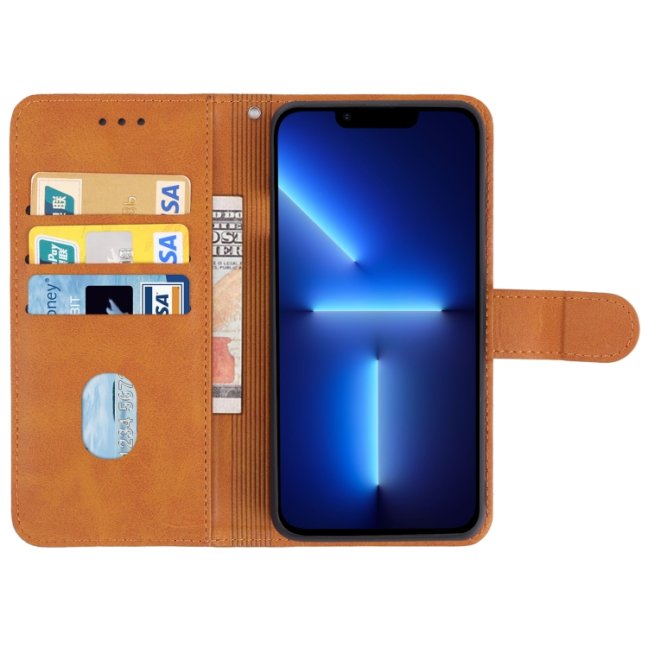 9D SKLO + PUZDRO 2v1 pre Apple iPhone 14 Pro - Knižkové solid hnedé