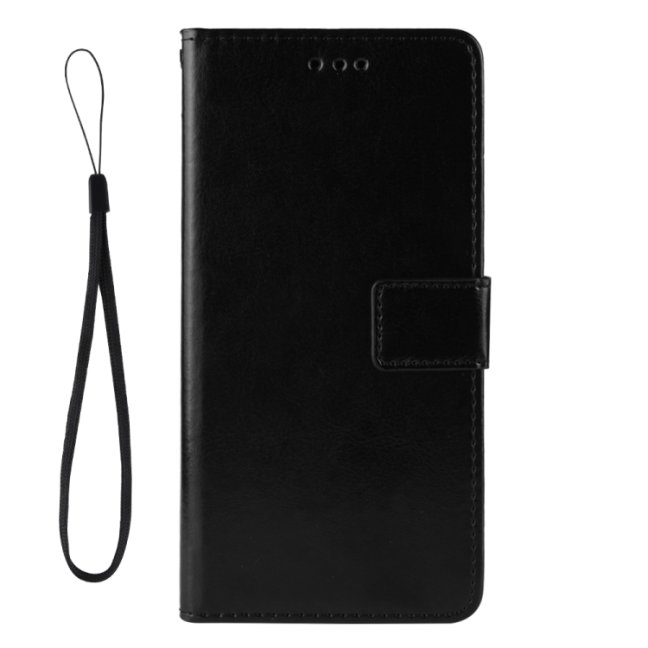 9D SKLO + PÚZDRO 2v1 pre Motorola Moto G60s - Knížkove puzdro Solid čierne