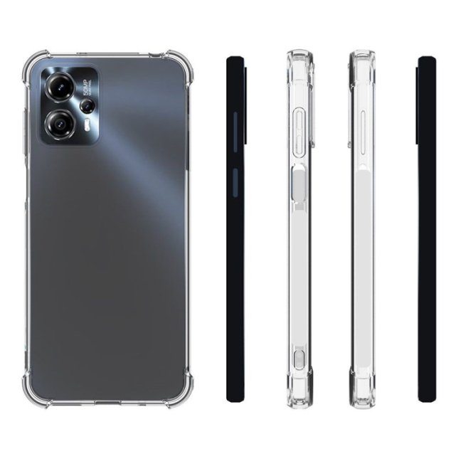 9D SKLO + PUZDRO 2v1 pre Motorola Moto G23 - Silikónové priesvitné