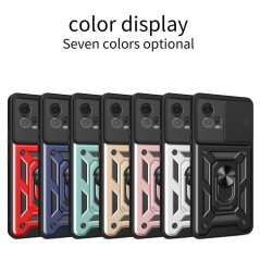 SLIDING ARMOR Tvrdený kryt pre Motorola Moto G72 - sivý