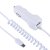 522AL Rýchlo nabíjacia auto nabíjačka s káblom Lightning  8 Pin (biela)
