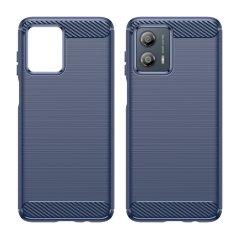 9D SKLO + PUZDRO 2v1 pre Motorola Moto G53 5G - Silikónové CARBON modré
