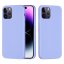 9D SKLO + PUZDRO 2v1 pre Apple iPhone 14 Pro - Silikónové fialové