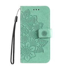 FLOWER Knižkové puzdro pre Xiaomi Redmi 10C - zelené