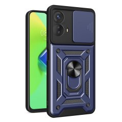 SLIDING ARMOR Tvrdený kryt pre Motorola Moto G53 5G - modrý