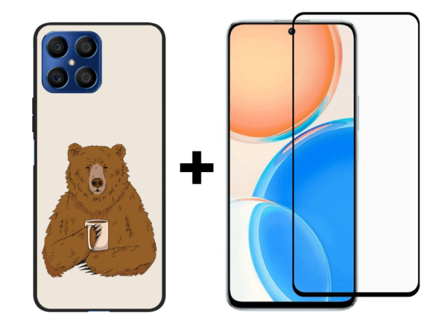 9D SKLO + KRYT 2v1 pre Honor X8 - Pattern 007