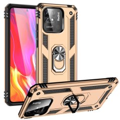 RING ARMOR Tvrdený kryt pre Xiaomi Redmi 10C - zlatý