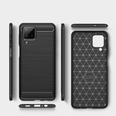 CARBON Zadný obal pre Samsung Galaxy A12 - čierny