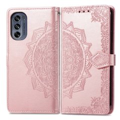 MANDALA Knižkové puzdro pre Motorola Moto G42 - ružové