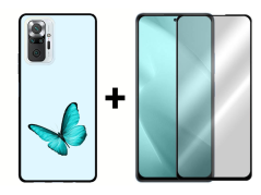 9D SKLO + PUZDRO 2v1 pre Xiaomi Redmi Note 10 Pro - Pattern 016