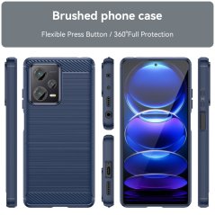 CARBON Zadný obal pre Xiaomi Redmi Note 12 Pro+ 5G - modrý
