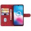 9D SKLO + PÚZDRO 2v1 pre Alcatel 3X 2020 - Knížkove Solid červené