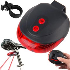 5 LED laserových línií zadné svetlo na bicykli