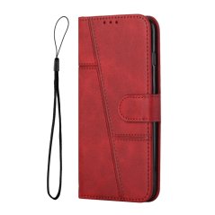 STITCHING Knižkové puzdro pre Xiaomi Redmi A1 / Redmi A2 - červené