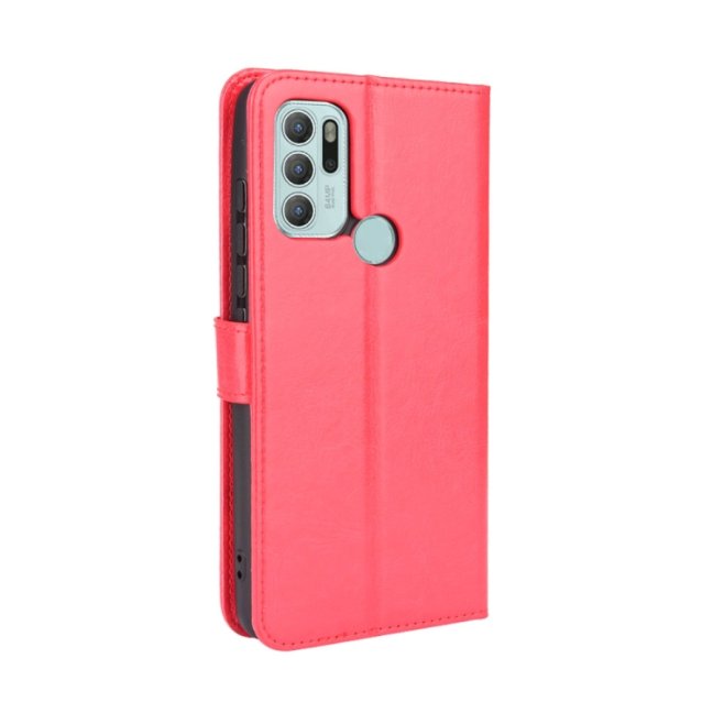9D SKLO + PÚZDRO 2v1 pre Motorola Moto G60s - Knížkove puzdro Solid červené