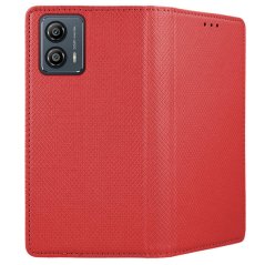 9D SKLO + PUZDRO 2v1 pre Motorola Moto G53 5G - Knižkové SMART MAGNET červené