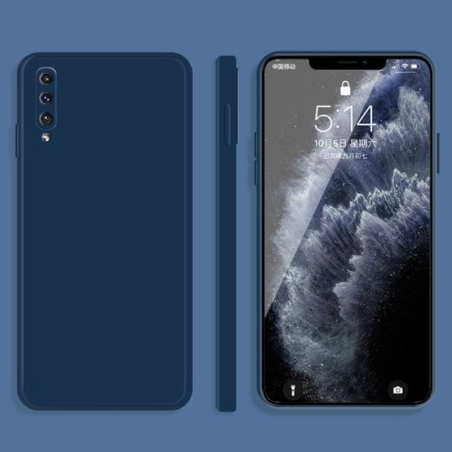 MATT Silikónový obal pre Samsung Galaxy A50 - modrý