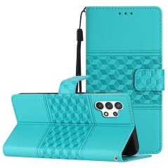 SKLO + PUZDRO 2v1 pre Samsung Galaxy A13 4G - Knižkové EMBOSSED svetlo modré