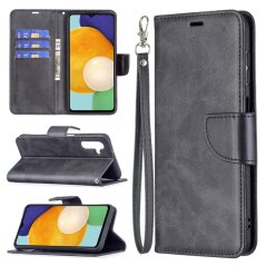 LAMBSKIN Knižkové puzdro pre Samsung Galaxy A13 5G / A04s - čierne