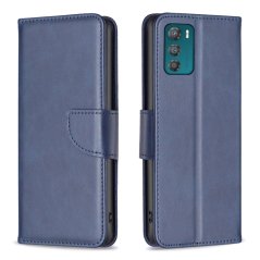 LAMBSKIN Knižkové puzdro pre Motorola Moto G42 - modré