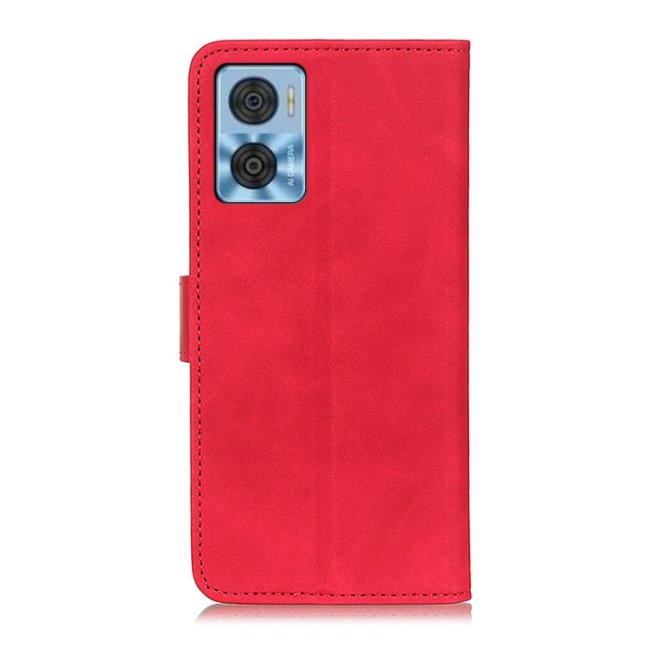 9D SKLO + PUZDRO 2v1 pre Motorola Moto E22 / E22i - Knižkové KHAZNEH červené
