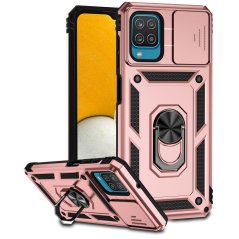 SLIDING Tvrdený kryt pre Samsung Galaxy A12 - ružový